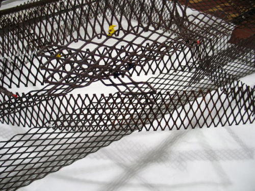 Orderly Chaos (detail), Rusted Metal and Oils, 2007
